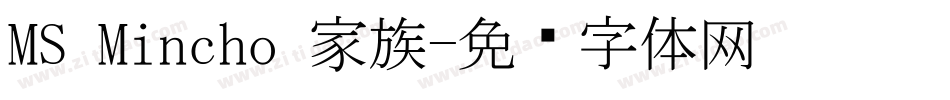MS Mincho 家族字体转换